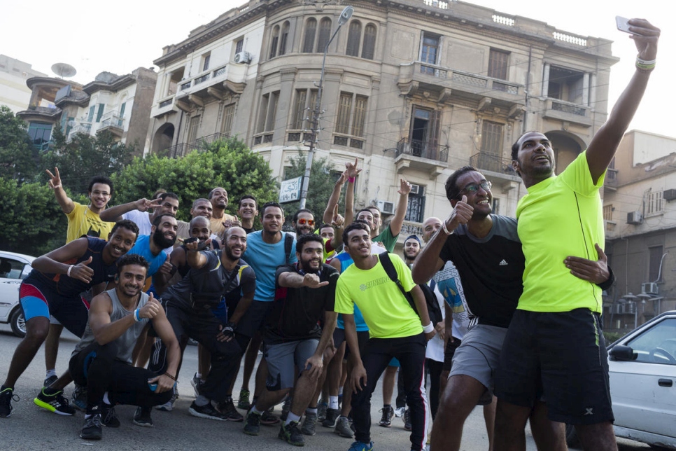 "Correr me ayuda a superar las dificultades o el estrés que tengo como refugiado", dijo Guled.