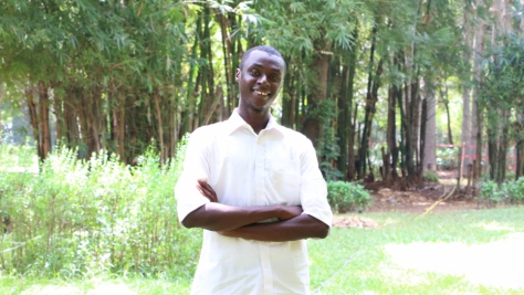 Le réfugié congolais Ibrahim Kanoute dans un parc de Bamako, au Mali.