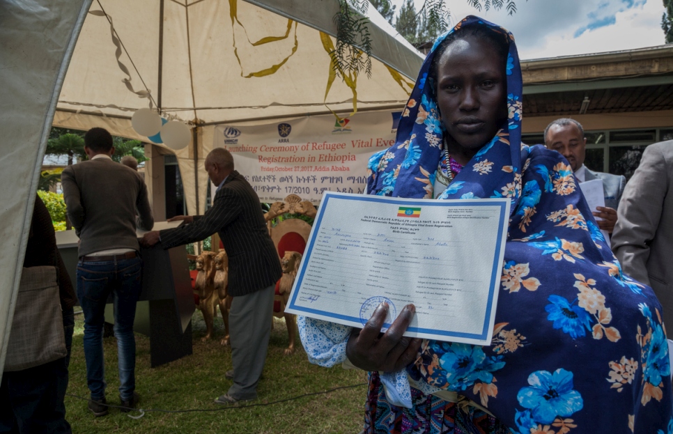 Ethiopia. Ariat Ochocka received her child's birth certificate