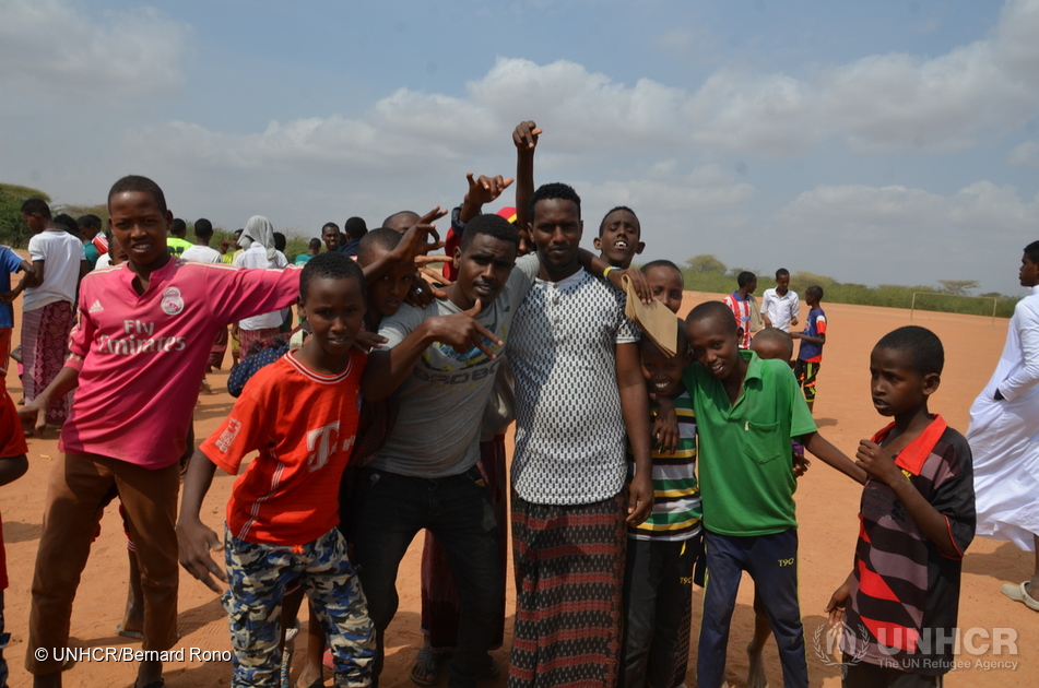 Kenya. Football Match at Ifo Camp, Dadaab.