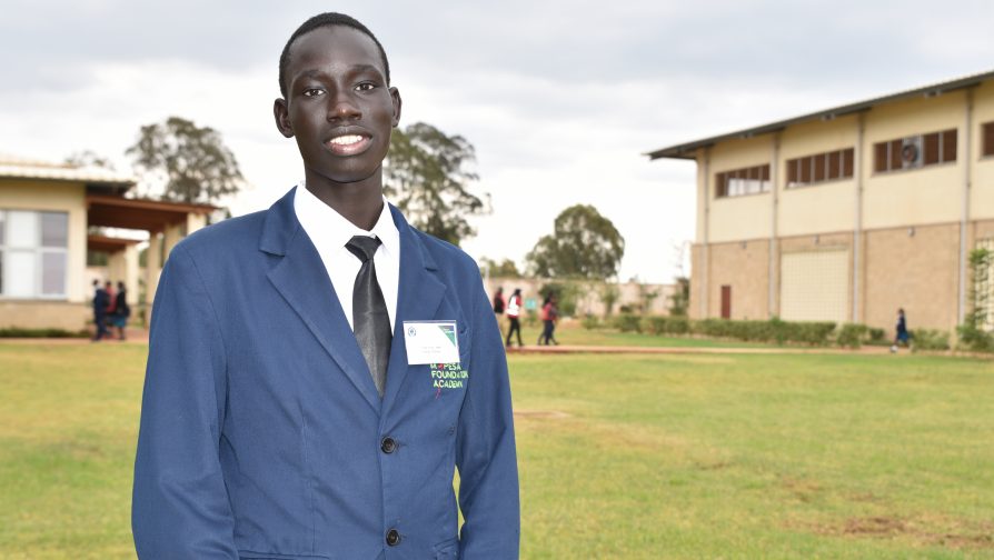 Gieu Ayiik Ajak, originally from South Sudan wants to be a doctor, and specialize in stem science. He is in the leadership program and thrives in his role as the resource coordinator for his class. ©UNHCR/Caroline Opile