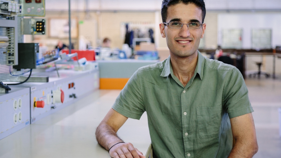 "It's an amazing chance to learn about this newer technology," says Syrian refugee, Mahmoud Nouri Al Abdulah, 26, as he prepares to begin a three-year training programme with Germany's largest railway operator, Deutsche Bahn.