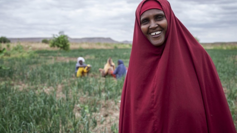 Ethiopia. Kaha cannot believe she is growing crops