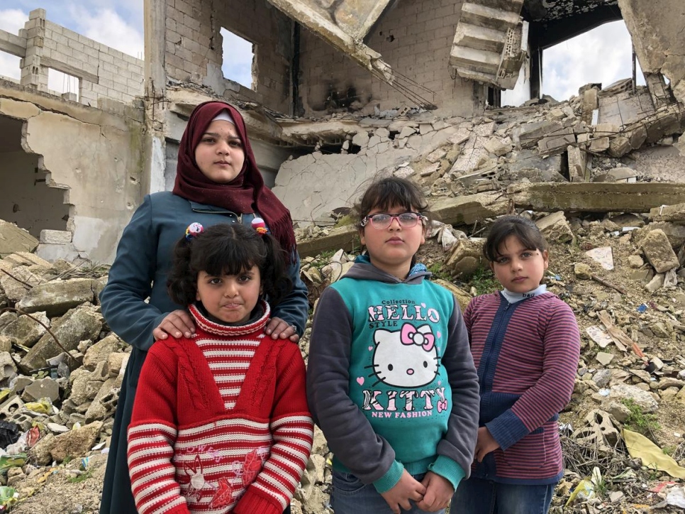 Syria. A family comes home to a town ravaged by war