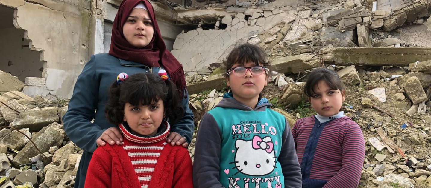 Syria. A family comes home to a town ravaged by war