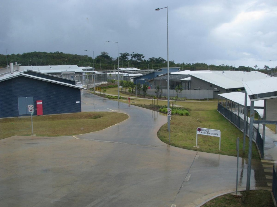 Le centre de détention pour l'immigration à Christmas Island en 2008. 