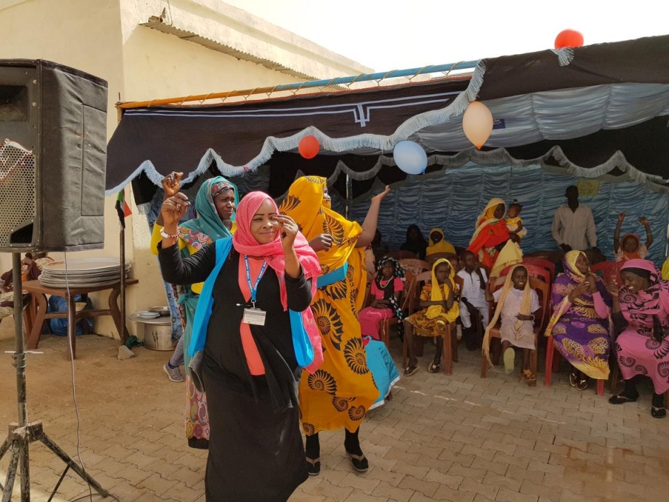 Nadia Adam Abaker Ali pendant la fête de l'Indépendance, Soudan, janvier 2018. 