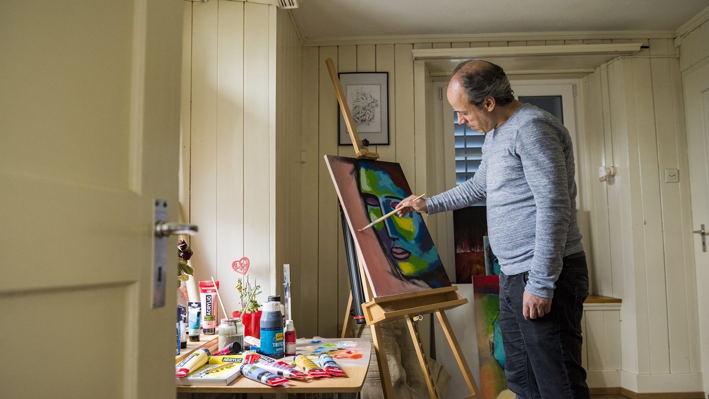 Switzerland. Syrian artist finds a haven thanks to resettlement