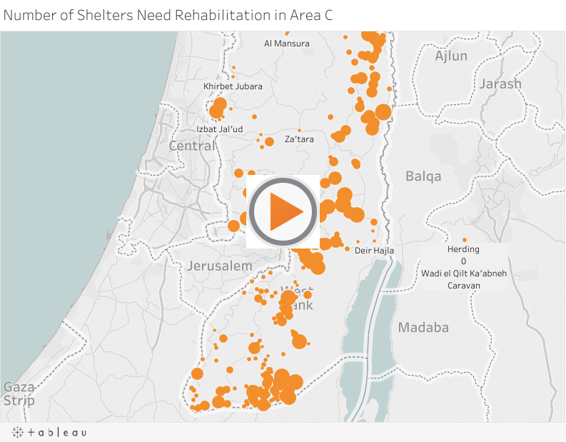 Number of Shelters Need Rehabilitation in Area C 