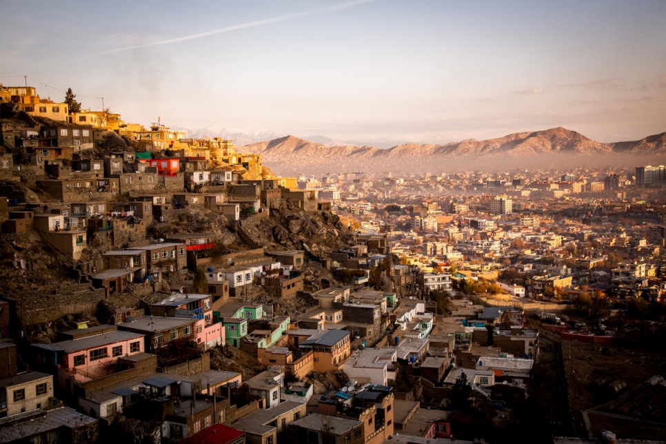 Vista de Kabul, Afganistán en noviembre de 2018.