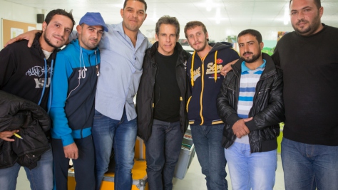 Jordan. UNHCR High Profile Supporter Ben Stiller visits refugees.