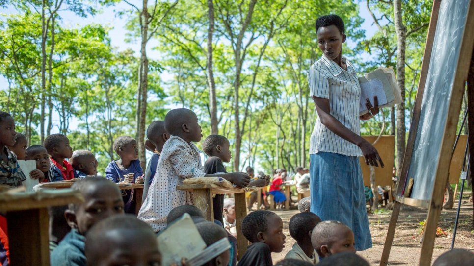 Around 200 refugee children attend Furaha Primary School.