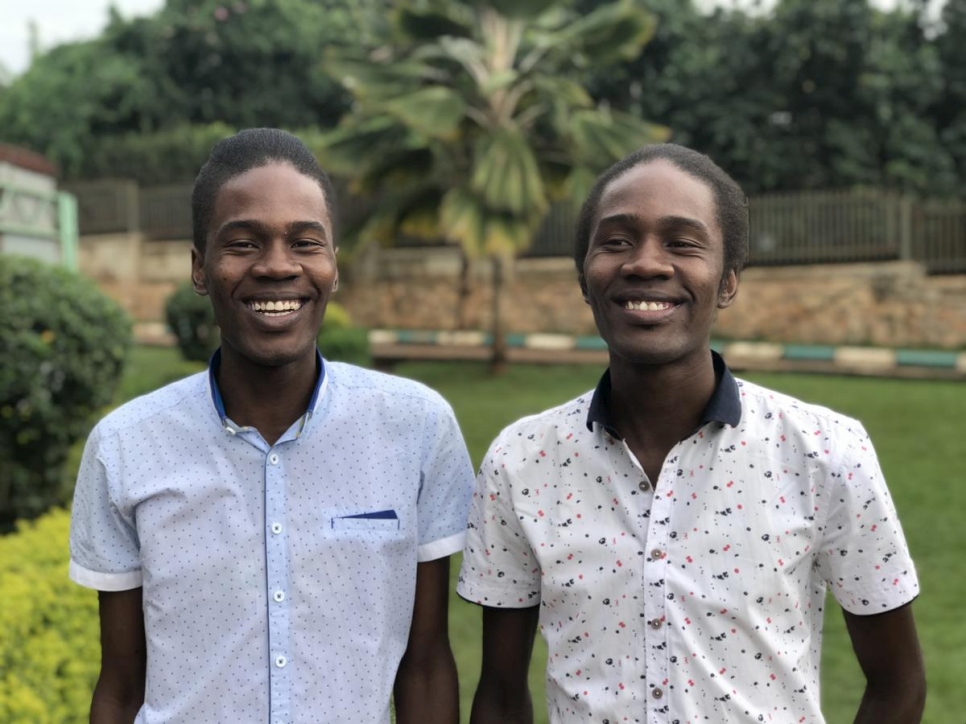 Twins Eusu and Jacob Francis fled South Sudan when they were just 15, after their father was killed in Juba. They are now college students in Kampala, Uganda. 