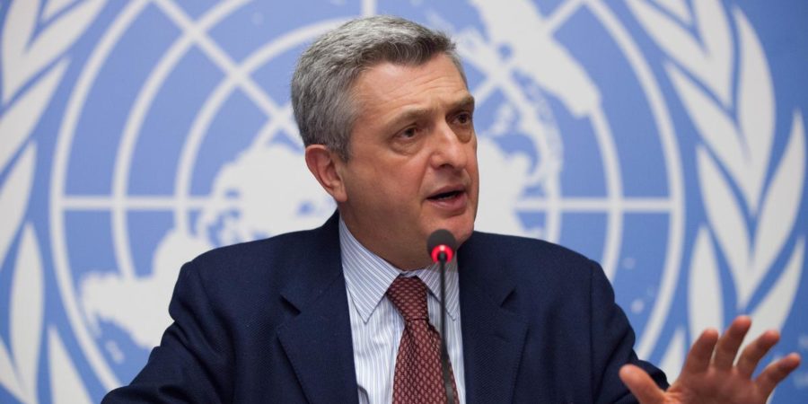UNHCR's new High Commissioner, Filippo Grandi, speaks at his first press conferance as head of the agency.