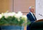 UN High Commissioner for Refugees Filippo Grandi addresses delegates a...