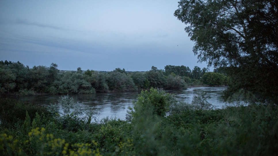 The Evros River, seen here passing close to the city of Orestiada.