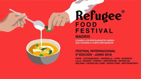 Afiche de la 3ª edición del Festival Gastronómico #ConLosRefugiados.
