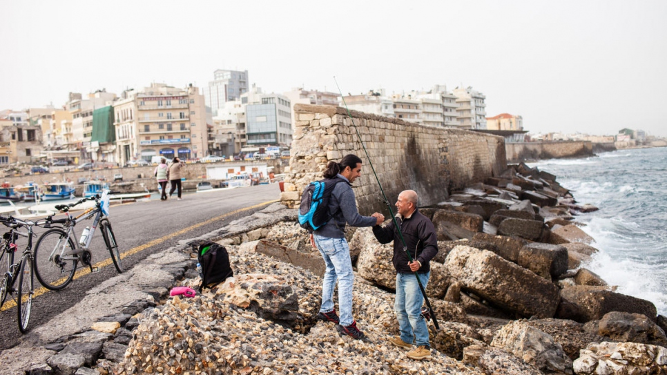 Ismain and Walid's shared love of fishing has blossomed into friendship.