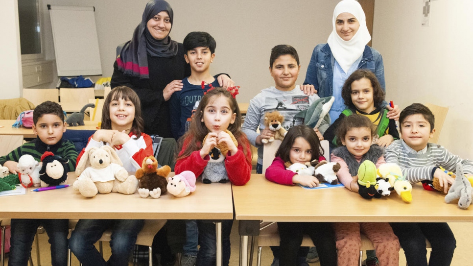 Widad Alghamian's Arabic language class, which ensures refugee children do not forget their own culture while integrating in Austria.