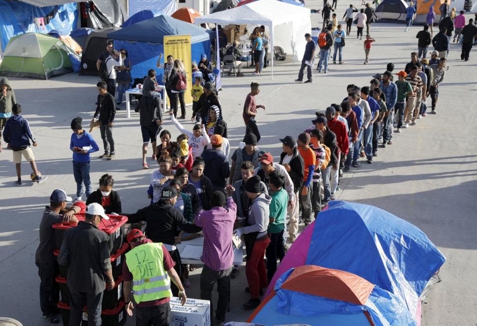 Mexico. Caravan of refugees and migrants seek shelter and work in Tijuana