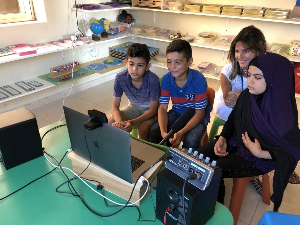 Lebanon. In Beirut's suburb, 3 refugee kids came to be part of a skype call with Jambouree scouts coming from all over the world