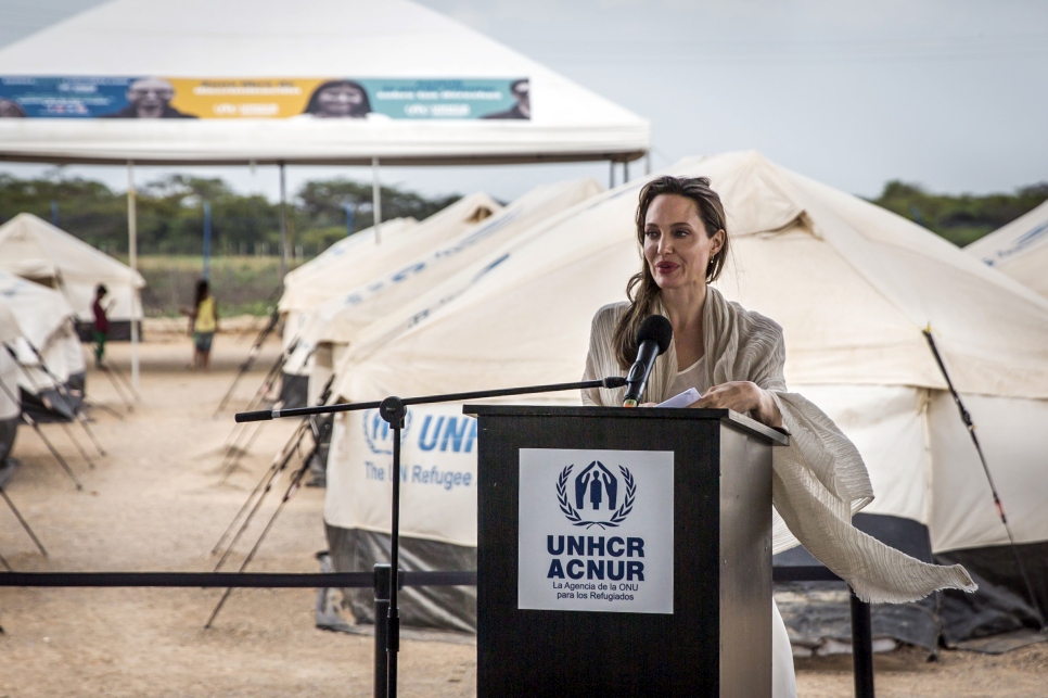 Colombia. Visit by UNHCR Special Envoy Angelina Jolie