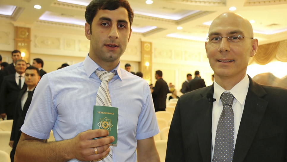 Assistant High Commissioner for Protection Volker Türk meets Georgiy in Turkmenistan. Georgiy was 8 years when he escaped conflict in Nagorno-Karabakh. For years he was stateless.