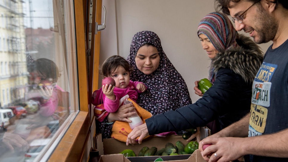 Vegetables are delivered to residents at Ute Bock House.