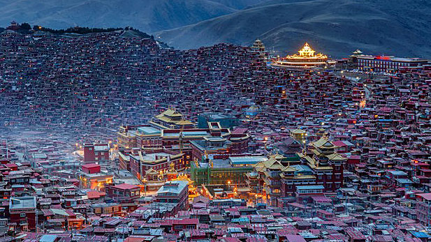 Sichuan's Larung Gar Buddhist Academy is shown in an undated photo.