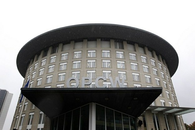 A view of the headquarters of the Organisation for the Prohibition of Chemical Weapons in The Hague on Oct. 11, 2013.