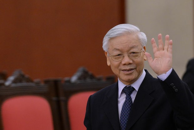 Vietnam Communist Party Secretary General Nguyen Phu Trong at party headquarter in Hanoi, Oct. 6, 2016.