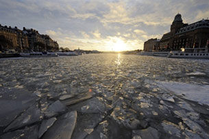 Stockholm harbor, Jan. 27, 2010.