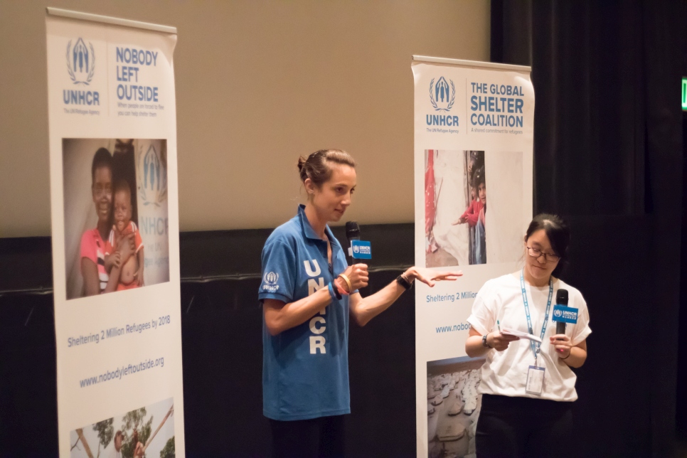 UNHCR Site planner and Shelter Officer Phoebe Goodwin shares stories from the field at the Refugee Film Festival