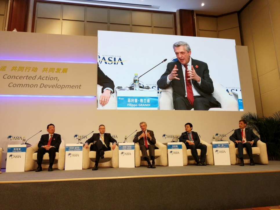 China. UN refugee chief connects with Chinese companies at Boao Forum