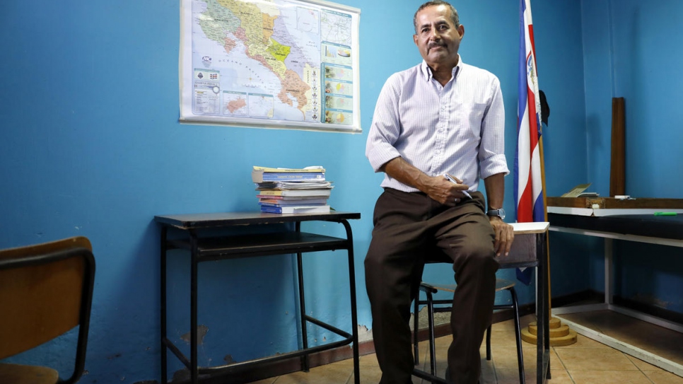 Nicaraguan law professor Carlos* now works as a teacher giving remedial high school classes to local teens in San Jose, Costa Rica. 