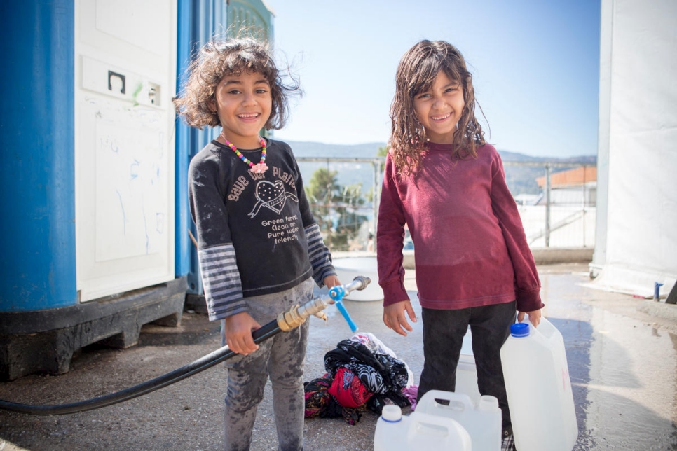 Greece. Refugee families struggling on island of Samos