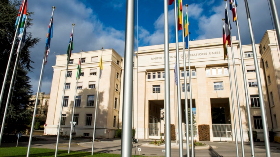 The Palais des Nations in Geneva, Switzerland. 