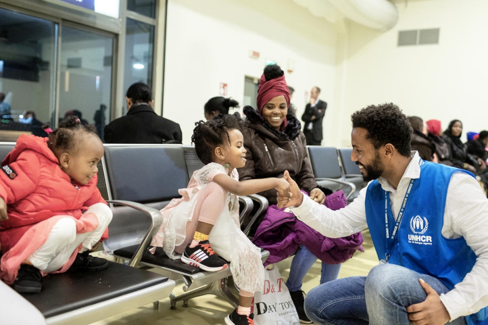 2019.UNHCR flight relocates 54 vulnerable refugees from Niger to Italy.Italy