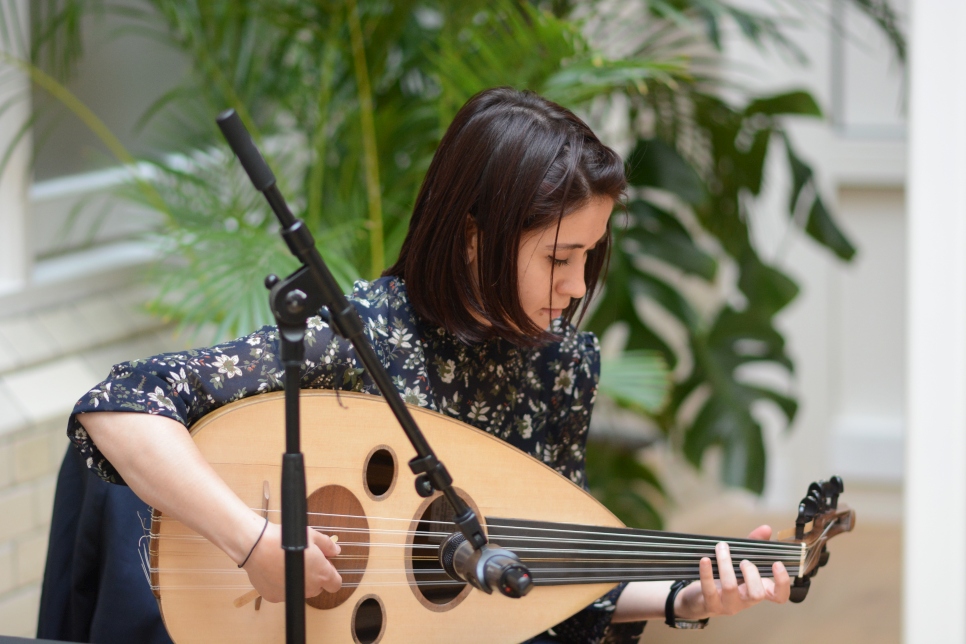 Guests enjoyed beautiful music from Rihab Azar, Syrian Virtuosa Oud player