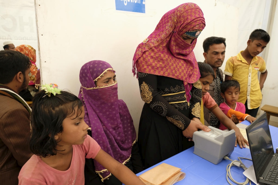 Bangladesh. UNHCR staff's visit to Rohingya refugees in Kutapalong mega camp in Cox's Bazaar.