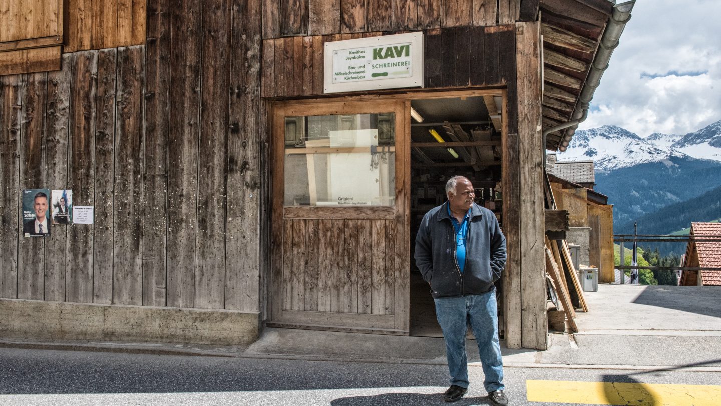 Switzerland. Successful Sri Lankan refugee sustains traditional culture in his host country.