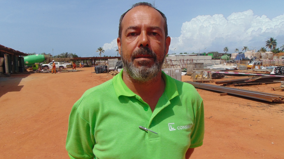 Consar Ghana Limited's Project manager, Ivan Del Monaco at the project site. Del Monaco has employed refugees for five years and sees them as valuable additions to the company.