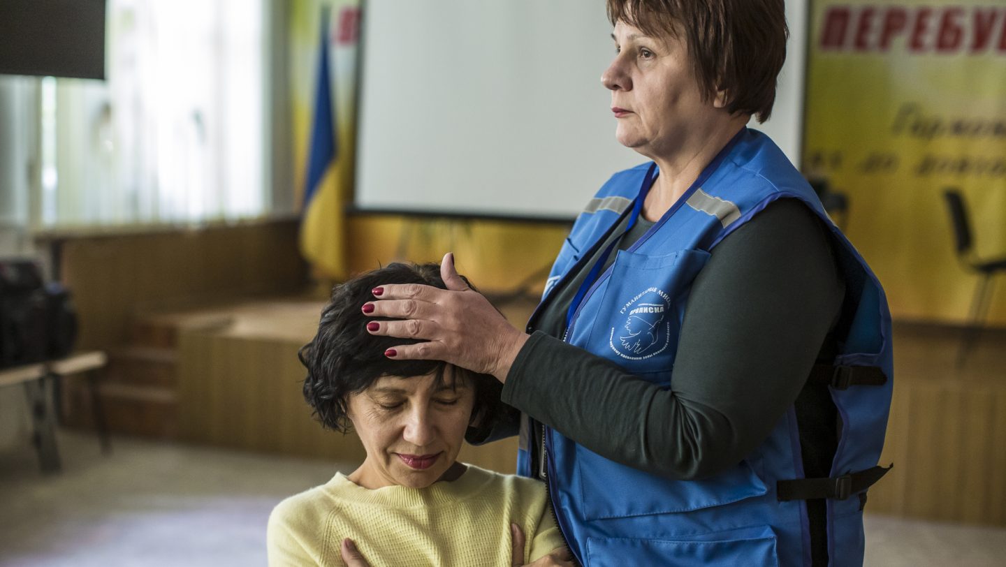 Ukraine. People living in the contact zone are getting psychological support