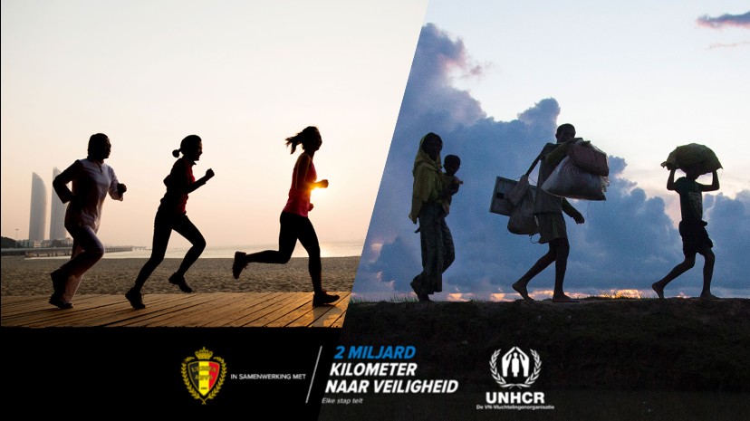 Wandel, loop of fiets 2 miljard kilometer voor vluchtelingen samen met de KBVB en UNHCR
