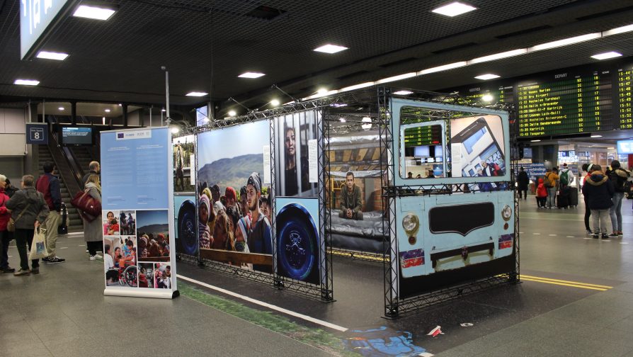 « Bus photo » à la gare de Bruxelles-Midi