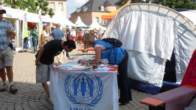 Le HCR construit un camp de réfugiés au MeYouZik Festival de Luxembourg