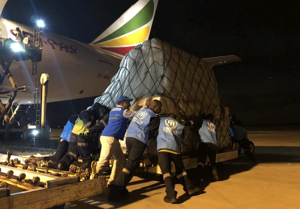 First UNHCR relief flight lands in Mozambique