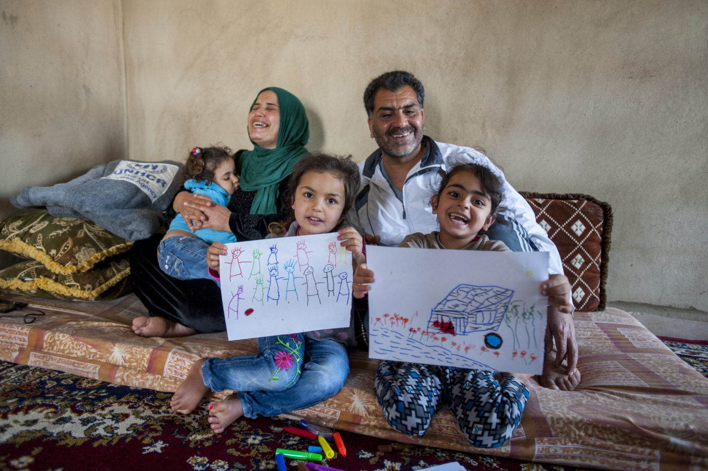 Lebanon. Syrian refugee family.