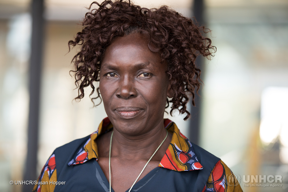 South Sudanese refugee and community leader Millie Lagu, 47. © UNHCR/Susan Hopper