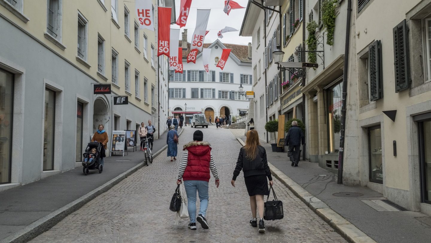 Switzerland. Pet cat brings companionship on long journey to safety